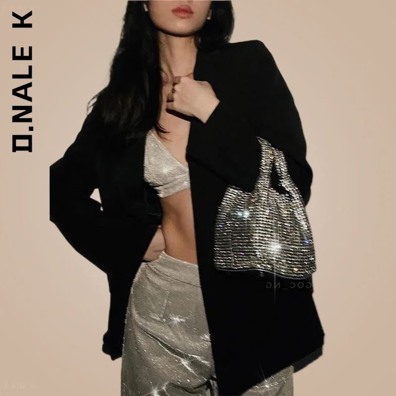 D.Nale K New Women Set Slim Blazer And Pants Chic Long Sportswear Loose Two Piece Elegant Soft Female Women's Suit |