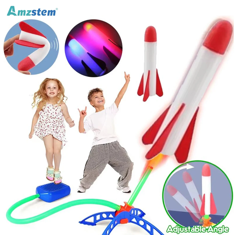 Детская Воздушная Ракета-пусковая Установка Игрушка С Ножным Насосом Игра Под