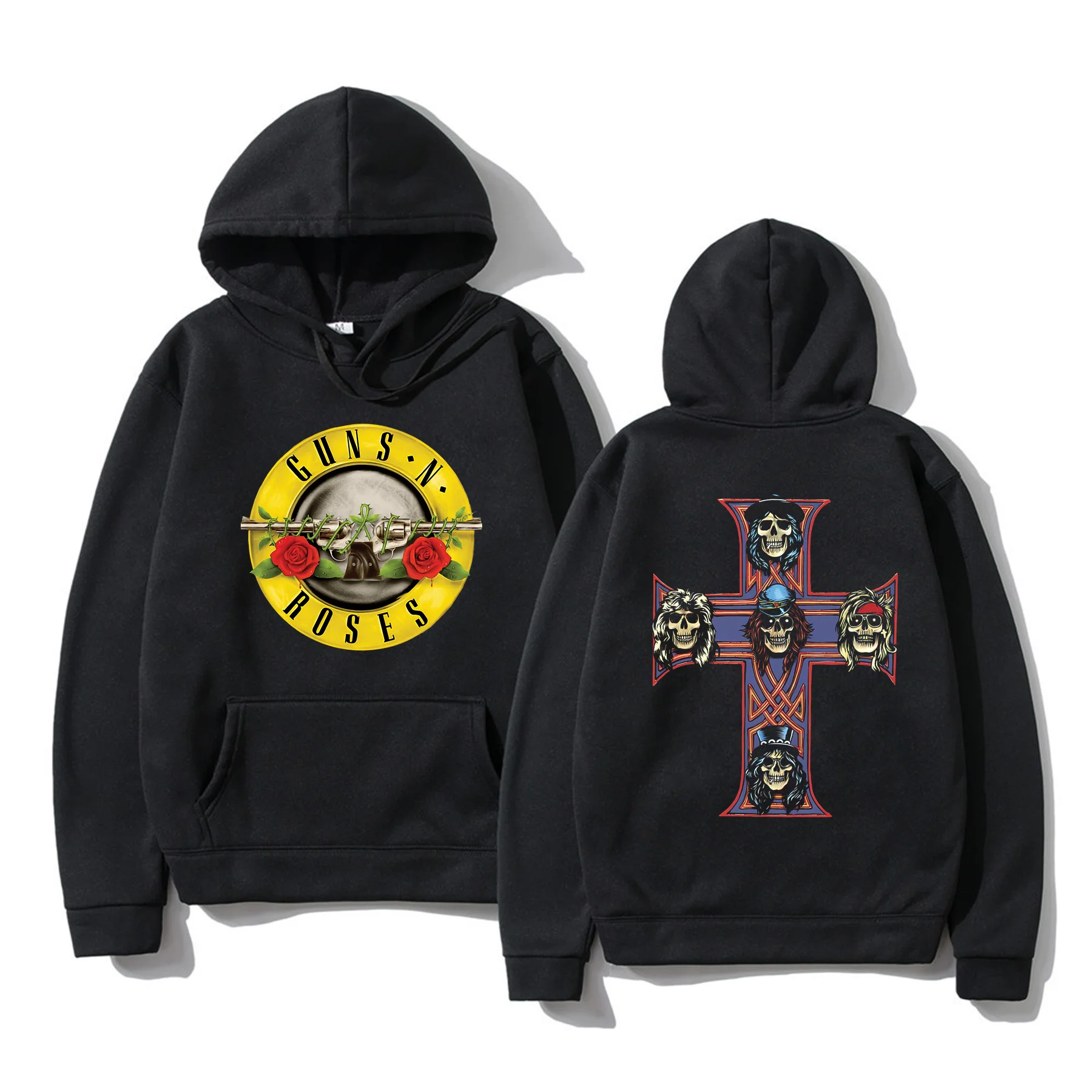 

Winter Oversized Essential Men Locked N' Loaded Guns N' Roses Hoodies Women Thermal Sweatshirt Ladies Long Sleeves Unisex M-5XL