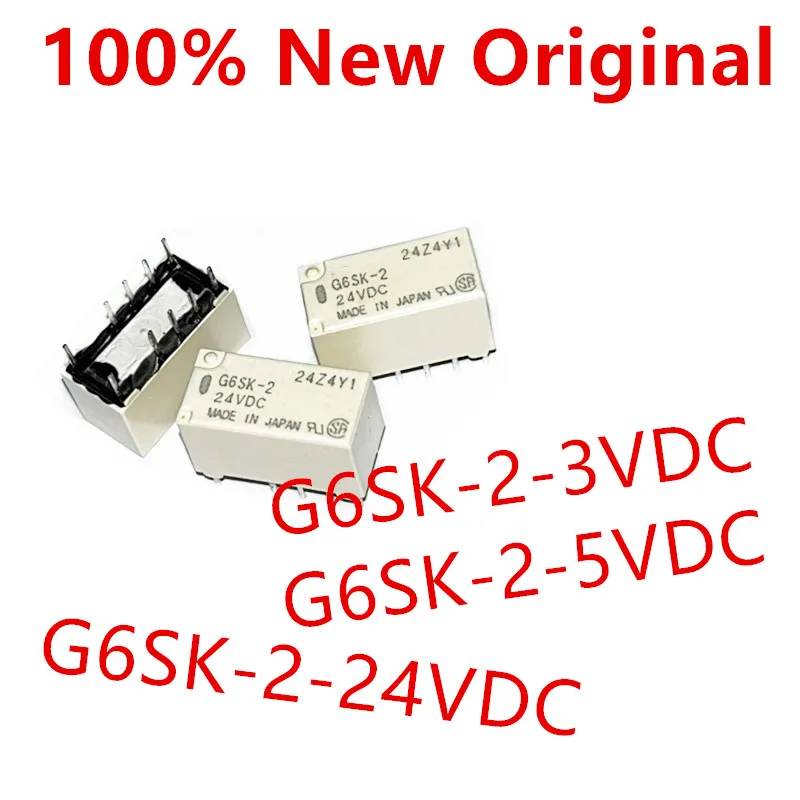 Фото 10 шт. G6SK-2-24VDC 、G6SK-2-5VDC 、G6SK-2-3VDC DIP-10 Совершенно новое сигнальное реле G6SK-2 DC24 DC5 №1