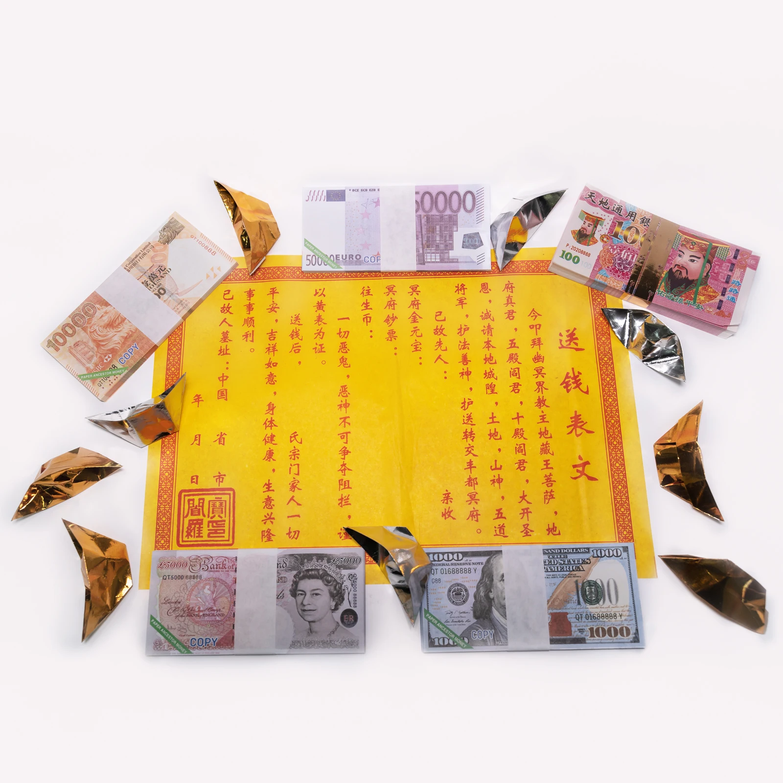 

Набор денег для предродителей, 500 шт., бумажная бумага для джосса, 10 шт., бумажный слиток, Хелл, банк, заметка, спирт для бритья (340 г)