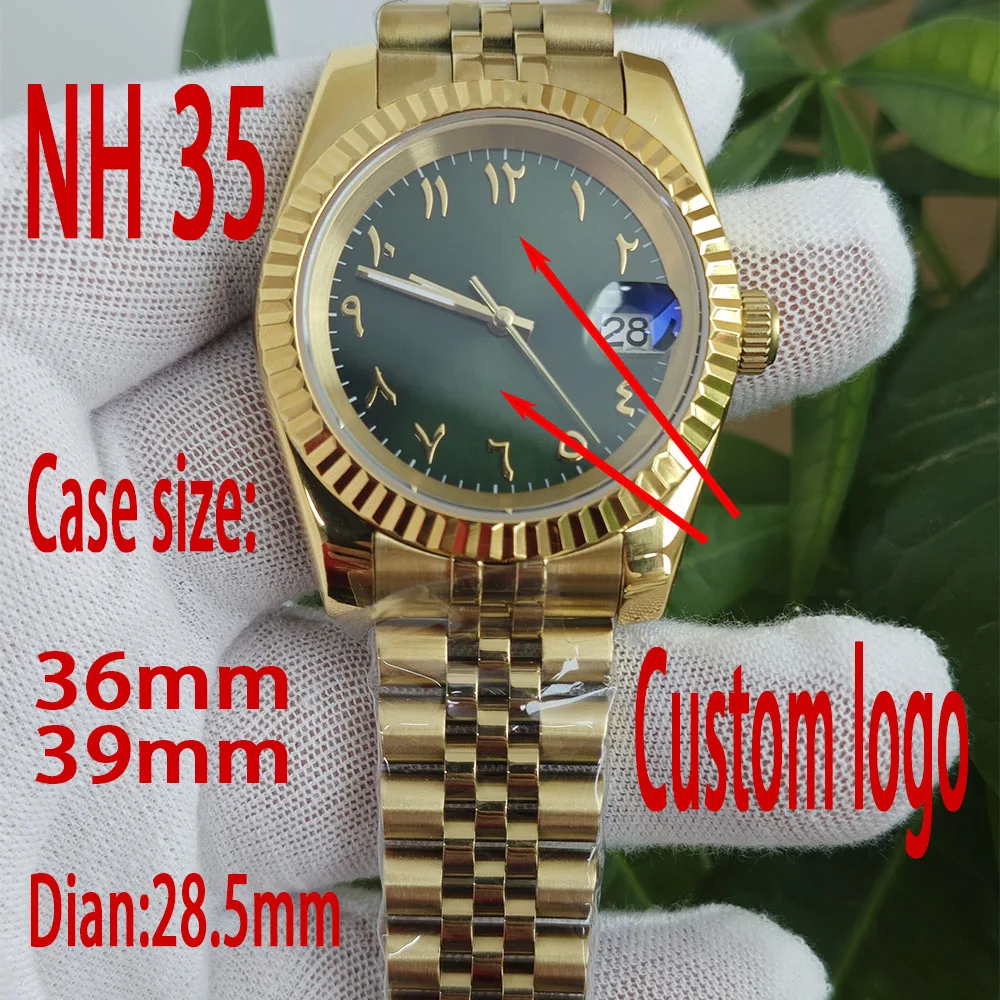 Часы NH35 можно настроить с собственным логотипом. циферблатом 28 5 мм. Корпус 36/39