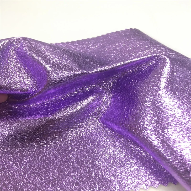

Plain Design Crack Grain Embossed Solid Color PU Faux Leather Fabric Sheet for Making Shoe/Bag/DIY Accessories/Garment