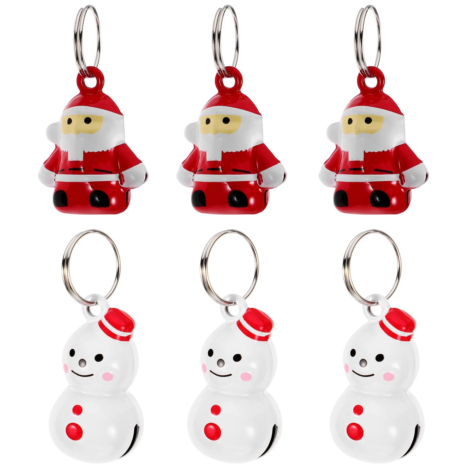 6 шт. рождественские колокольчики-воротники брелок для ключей аксессуары кошек