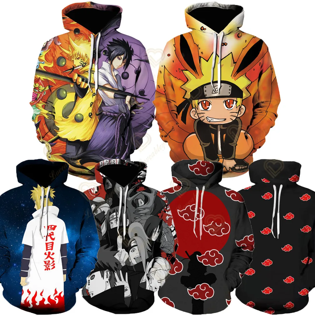 

Japanese Anime Naruto Akatsuki Hoodies Kakashi Funny Cartoon Graphic Hoodie Harajuku Manga Sweatshirts Unisex Cosplay Costume