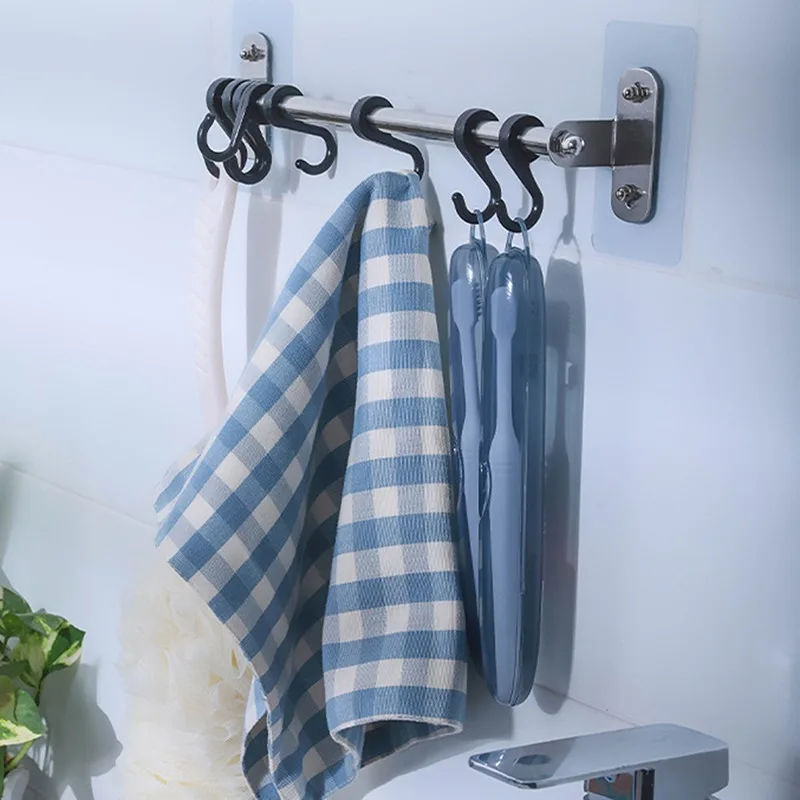 

Rotated Kitchen Hooks Self Adhesive Home Wall Door Hook Handbag Clothes Ties Bag Hanger Hanging Rack