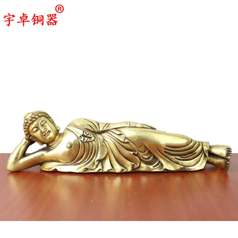 

Yuzhuo Bronze Ware Pure Copper Sakyamuni Buddha Brass Buddha Statue Sleeping Buddha Lying Buddha Shakyamuni Buddha Decoration