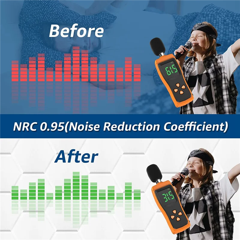 12 самоклеящихся акустических панелей звукоизоляционные панели 14 x 0 4 дюйма