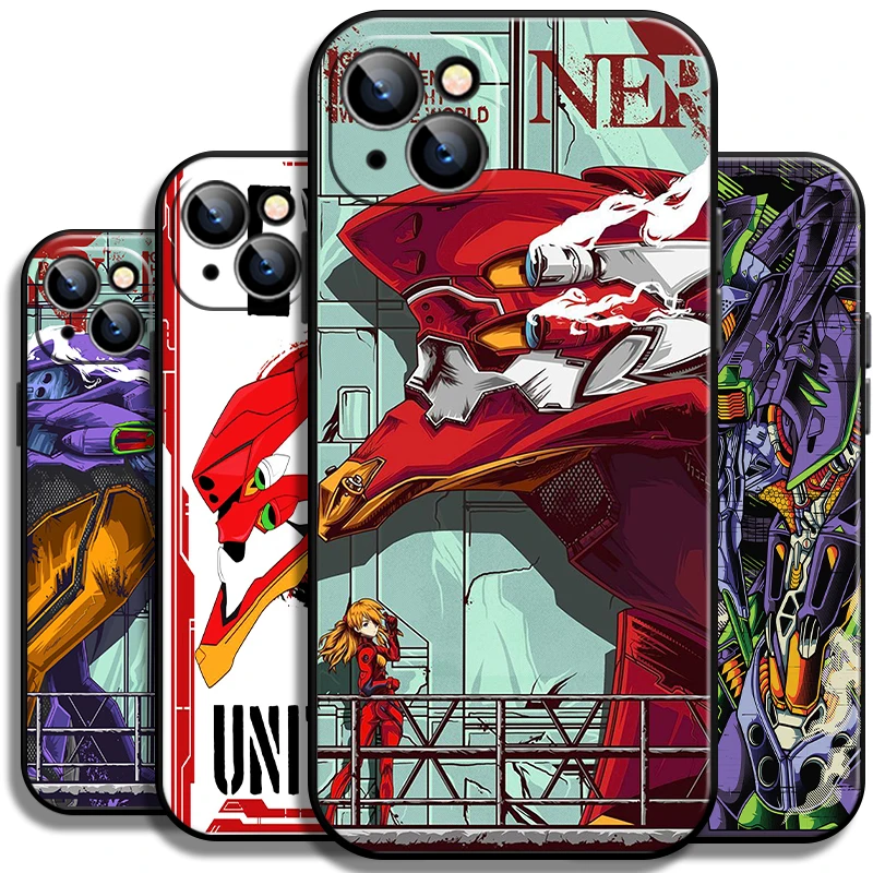 

Anime Neon Genesis Evangelion EVA For Apple iPhone 13 12 11 Pro Mini X XR XS Max SE 5 6 6S 7 8 Plus Phone Case Soft