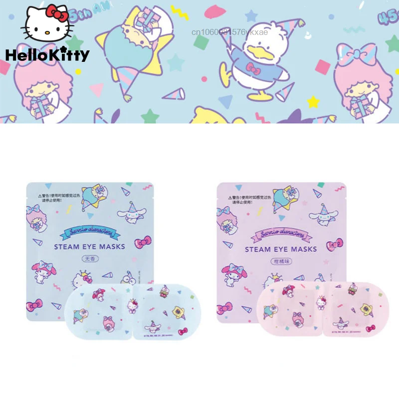 

Y2k Sanrio Hello Kitty Pattern Portable Blindfold Home Travel Eye Patch Beauty Steam Eye Care Hot Compress Relax Eye Disposable