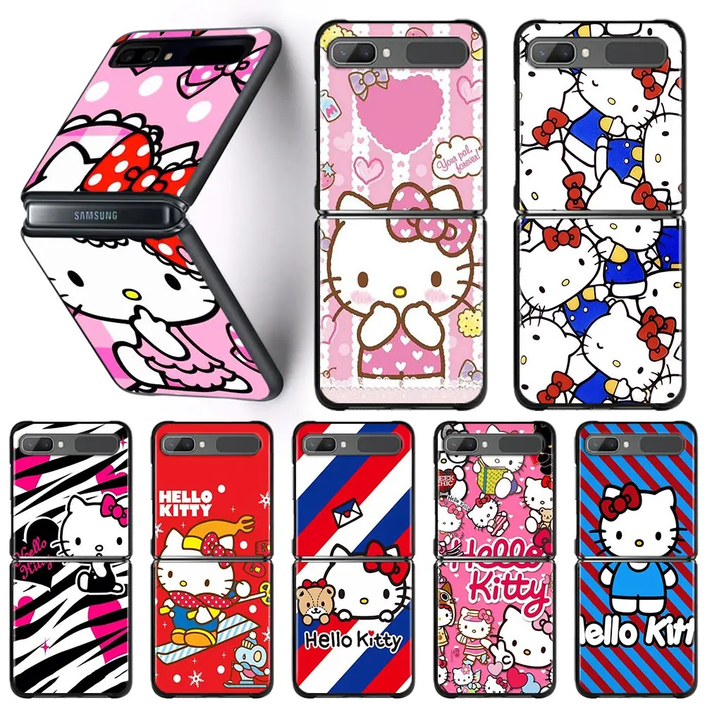 Популярный чехол Hello Kitty с рисунком для Samsung Galaxy Z Flip3 5G ZF3 жесткий телефона из
