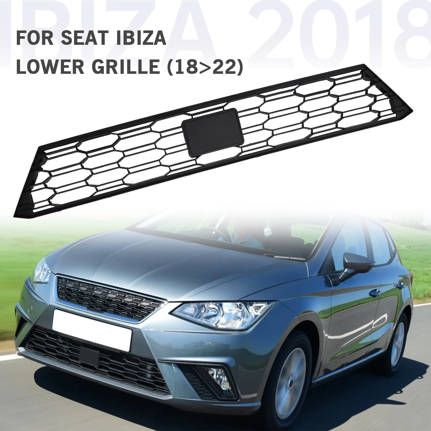 

Нижняя решетка переднего бампера, центральная решетка для Seat Ibiza Se 2018 2019 2020 2021 2022 6F0853667, автомобильный аксессуар
