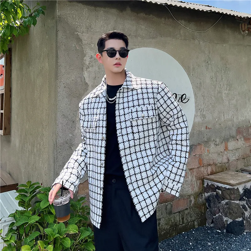 HKSH 2024 осень-зима новые мужские трендовые модные куртки индивидуальная клетчатая