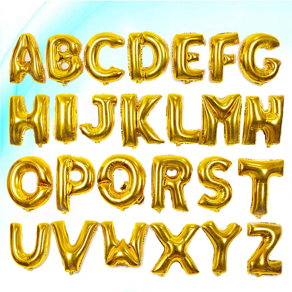 

Balloons Letter Alphabet Balloon Birthday Letters Party A Helium Z Happy Wedding Decorations Gold Anniversary Big Shower Banner