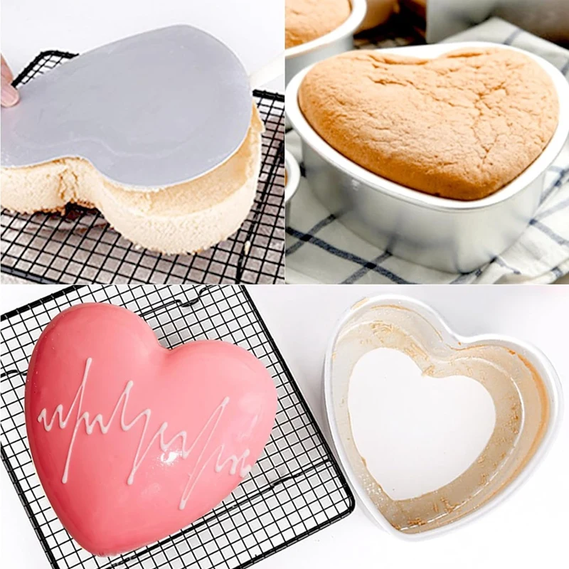 8-дюймовая форма для торта в форме сердца алюминиевая антипригарная выпечки