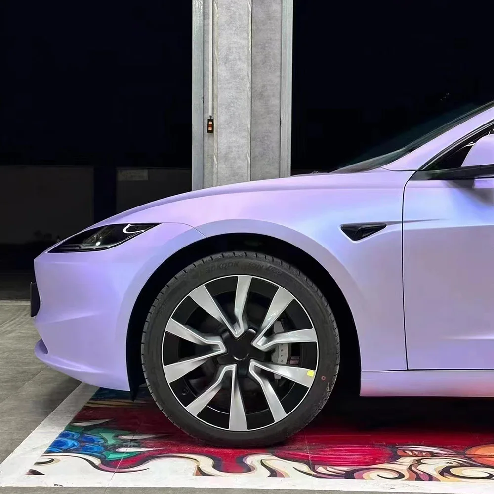 Wrapmaster PET матовая двойная цветная серебристая фиолетовая обертка для автомобиля