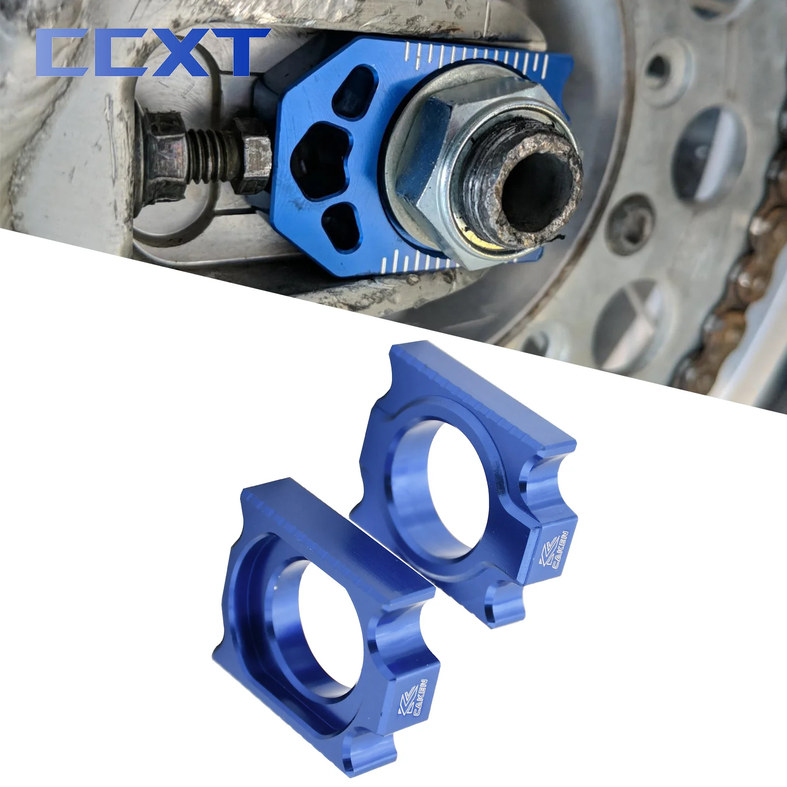 

Motorcycle CNC 6061-T6 Aluminum Adjuster Rear Chain Axle Block For Yamaha YZ250F YZ450F YZ 250F 450F 2009-2020 Motocross Parts