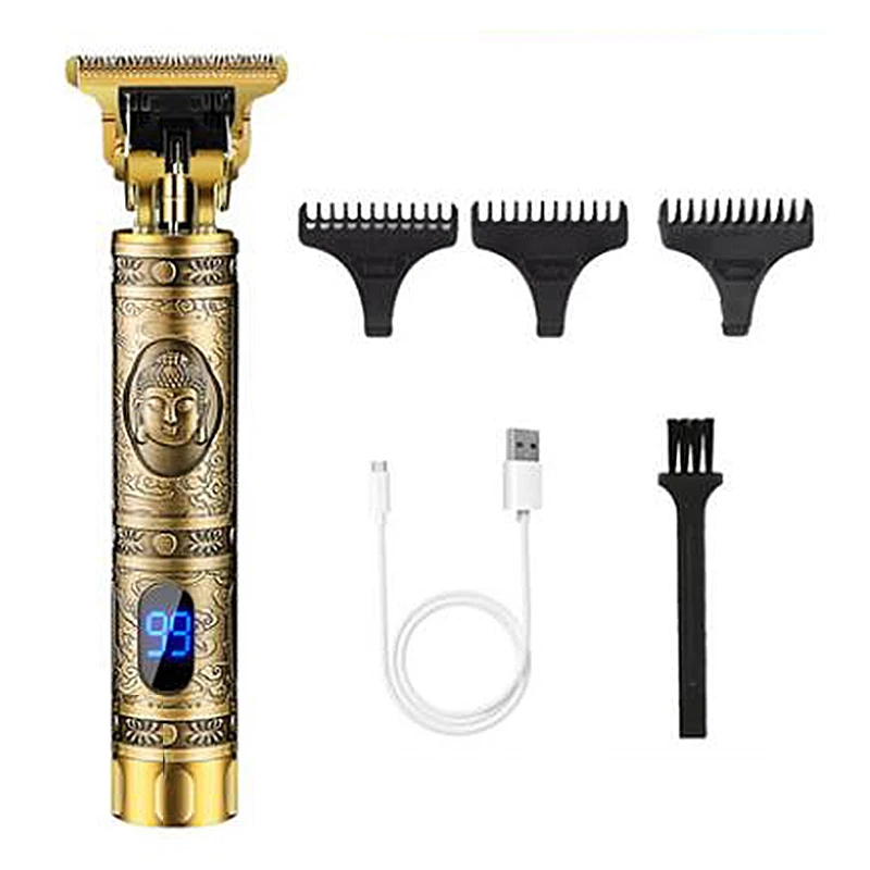 

Rechargeable T9 Hair Clipper Baldheaded Electric Hair Cordless Shaver Trimmer Barber Hair Cutting Machine,Buddha Head