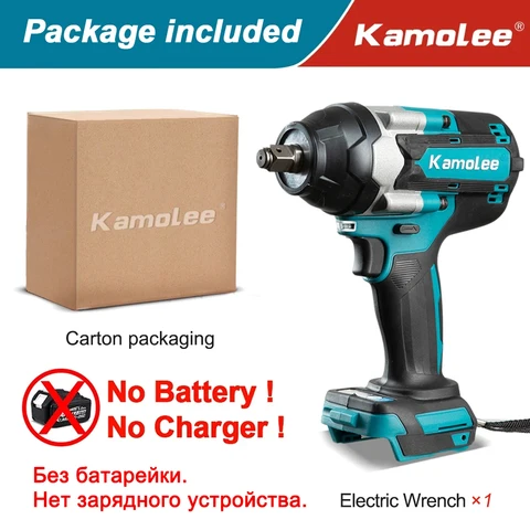 Электрический гайковерт Kamolee Tool DTW700 с высоким крутящим моментом, 1/2 дюйма, совместим с батареей Makita