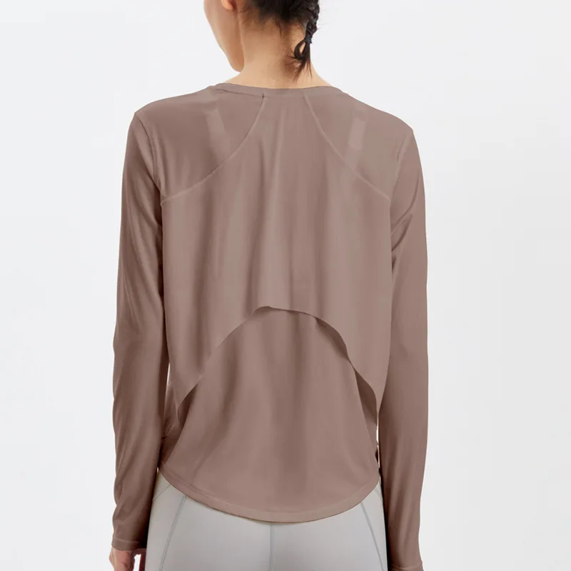 Antibom Yoga Shirts Woman Beauty Back Loose Breathable Quick-drying Sports Top Short Sleeve Running Training Fitness T-shirt