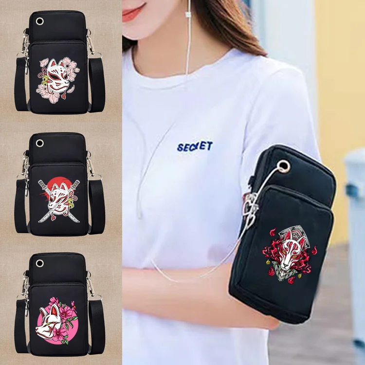

Mask Series Universal Mobile Phone Shoulder Bag for IPhone 13 12 Mini 11 XS Huawei Xiaomi Samsung Case Bag Harajuku Theme Pack