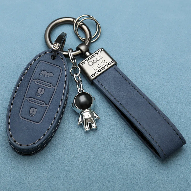 

Кожаный смарт-брелок для Nissan Qashqai Juke J10 J11 X-Trail T32 T31 Kicks Tiida Pathfinder Note