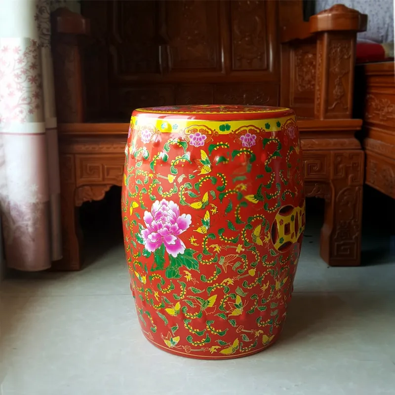 Green Jingdezhen porcelain Garden stool ceramic for dressing table drum chinese stools | Мебель