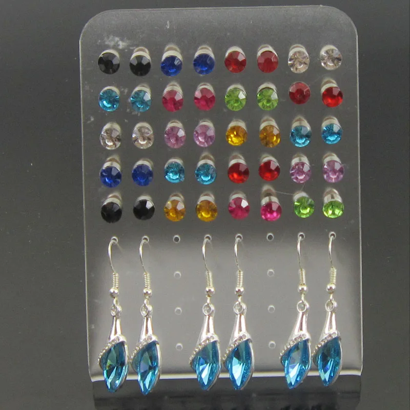 10pcs 72 Holes Earring Jewelry Display Holder Rack Stand Showcase Organizer Shelf Multi-Layer Stud Storage Photography Props