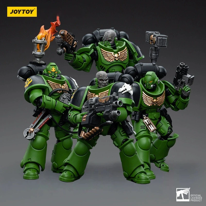 JOYTOY 40K 1/18 Salamanders Intercessors Sergeant Krajax Tsek'gan Brother Haecule Tol'vak Фигурка Модель Подарок для