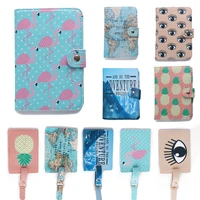 map passport cover creative id bank card holder card bag passport holder luggage tag pu leather creative pattern passport cover