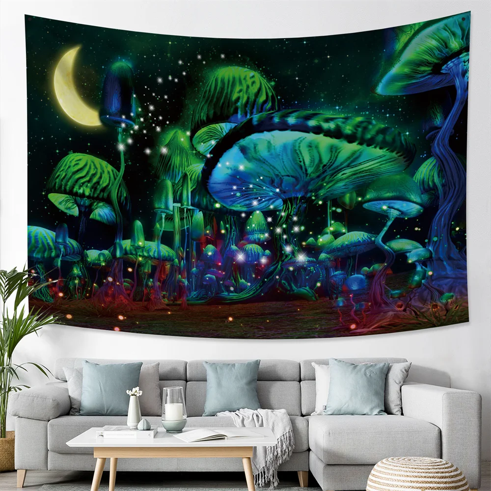 Сказочный фантастический психоделический ковер богемный домашний декор