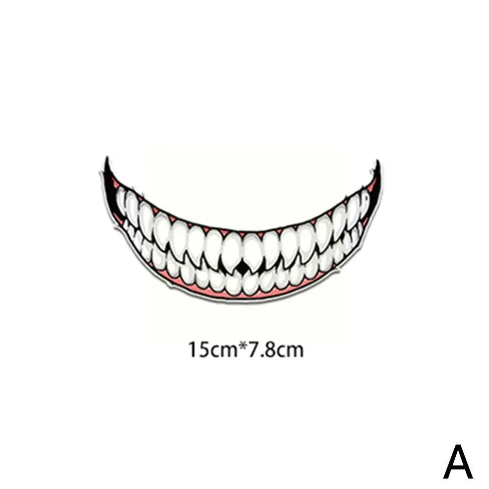 

Helmet Sticker Diy Decorate Car Styling And Decals Self Adhesive For Motorbike Helmet Sticker Evil Tooth Car Sticker Dark P E5h0