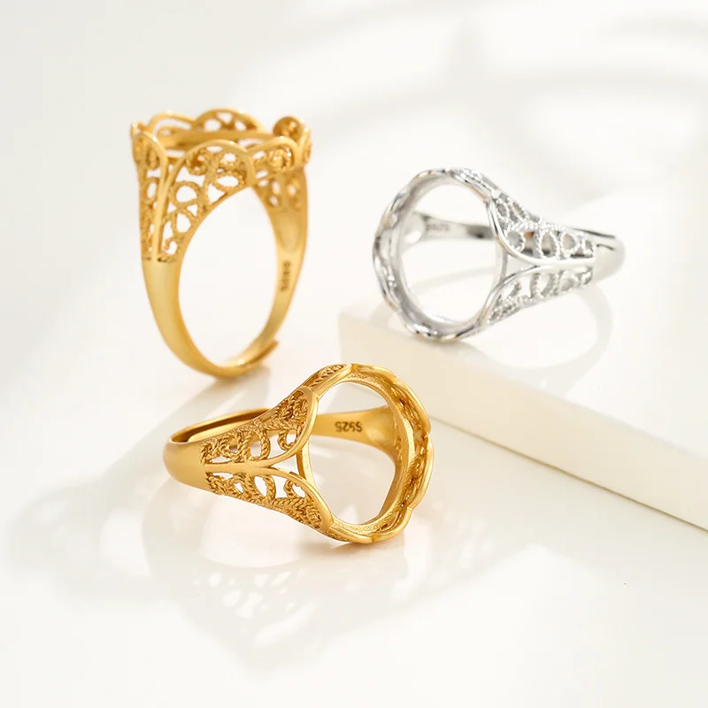

Ring empty holder S925 sterling silver ring holder for men and women 8 * 10 * 14 11 * 15 * 20 12 * 16 13 * 18 13 * 19