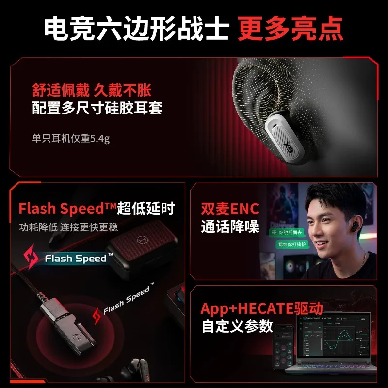 Новые беспроводные Bluetooth-наушники Edifier GX03 Ultra с шумоподавлением ANC и ENC, Bluetooth 6.0, игровые наушники-вкладыши, подарки (art.: 3920db8f8741e) - 3920db8f8741e