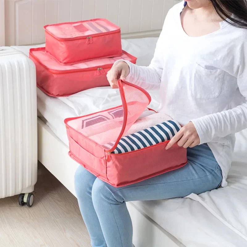 

6-Piece Travel Storage Bags Luggage Clothing Clothes Travel Essentials Finishing Bags Packing Sets