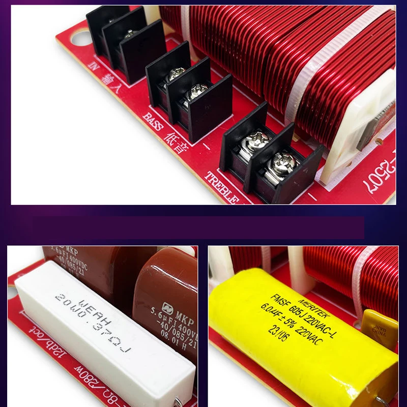 2 шт. 2-полосные фильтры для динамика 300 Вт 2900 Гц |