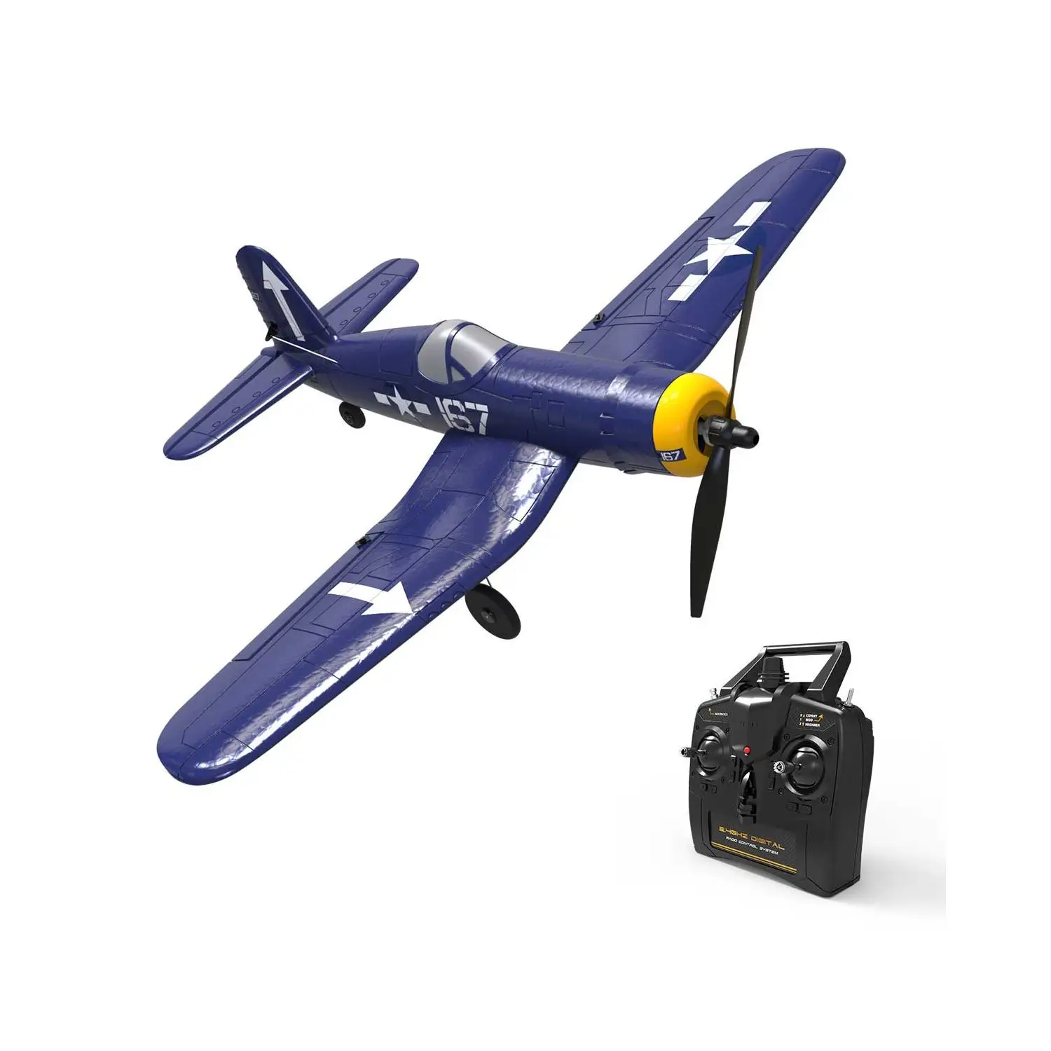 

NEW PRODUCT!!! Volantex Corsair F4U 400mm 4CH Warbird RC Airplane RC Plane with X pilot Stabilizer / One-key Aerobatic RTF 761-8