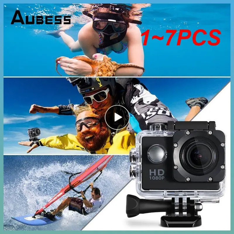 

1~7PCS Camera Plastic 30M Waterproof Go Diving Sport Mini DV 1080P Video Camera Bike Helmet Car Cam Dvr Outdoor