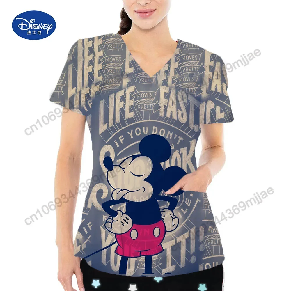 Женская одежда с V-образным вырезом женская летняя 2023 униформа медсестры