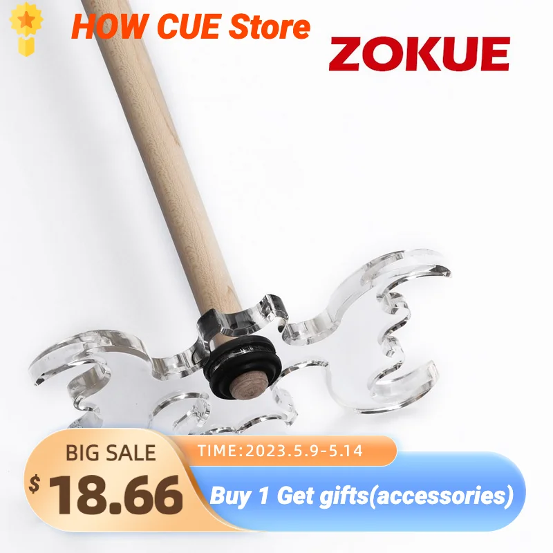 

ZOKUE Durable Anti-slip Billiard Pool Snooker Cue Rest Bridge Head Holder Plastic Transparent Professional Accessory Billiard