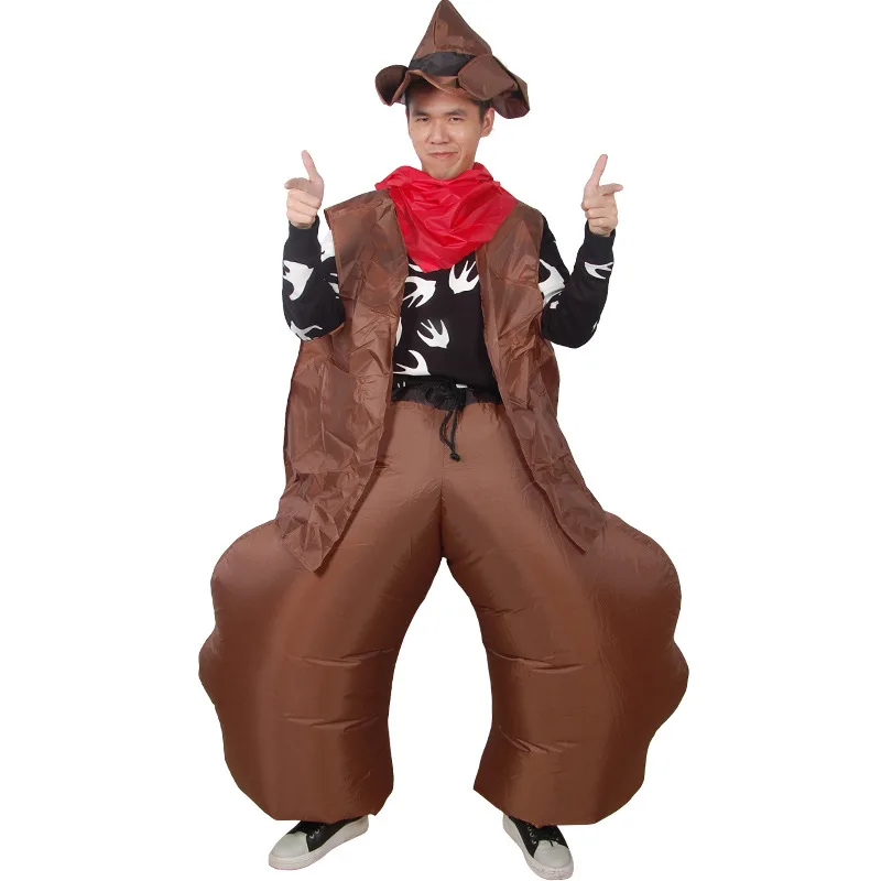 

Inflatable Costume for Adults Funny Cowboy Cosplay Anime Blow Up Suit Party Carnival Festival Outfit Women Men Clothes Funny