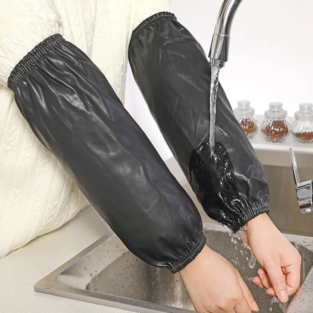 

1Pair Durable Oversleeves Waterproof Oilproof PVC Safety Sleeves Household Accessories Adult Arm Long Sleeves Home Kitchen Clean