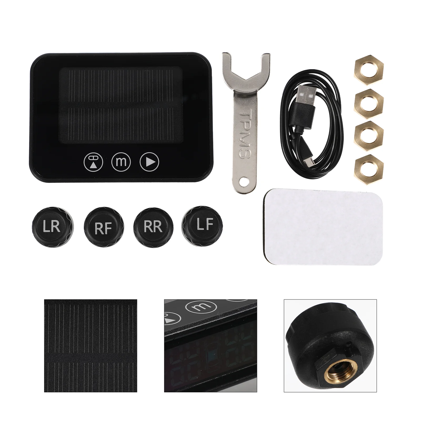 

Monitor Tire Pressure Device Monitors Sensor Durable Monitoring System Wireless