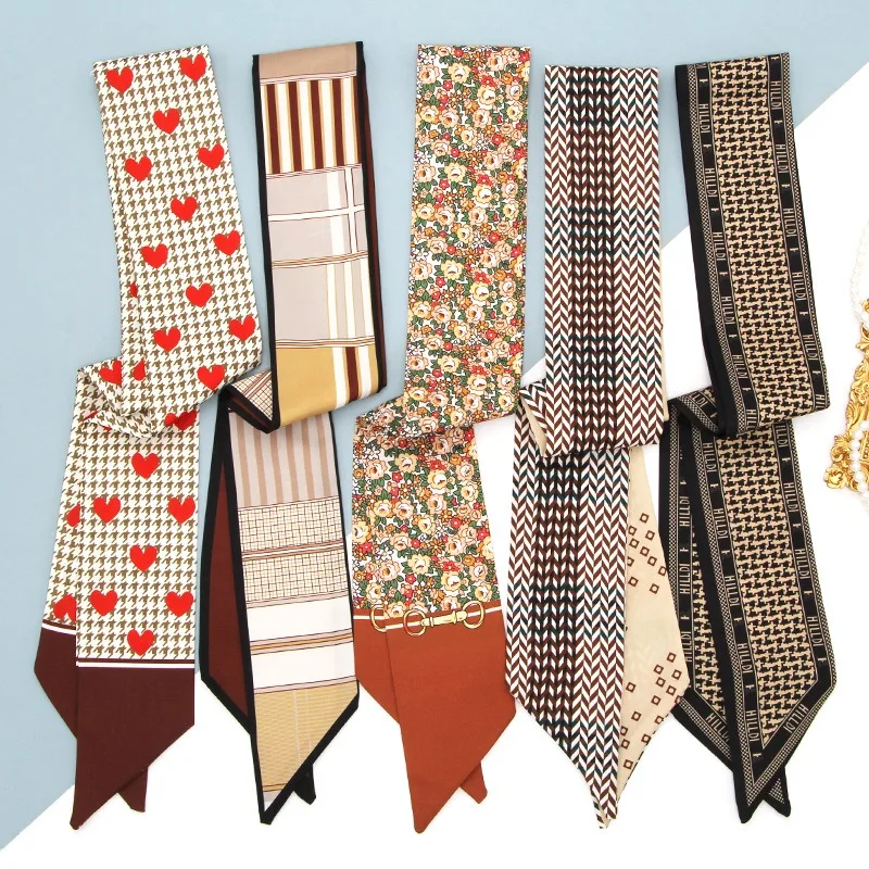 

Printed Floral Long Ribbon Headband Hairbands Women Girls Tie Bag Scarf Hair Head Bands Scrunchie Accessories Headdress Headwear