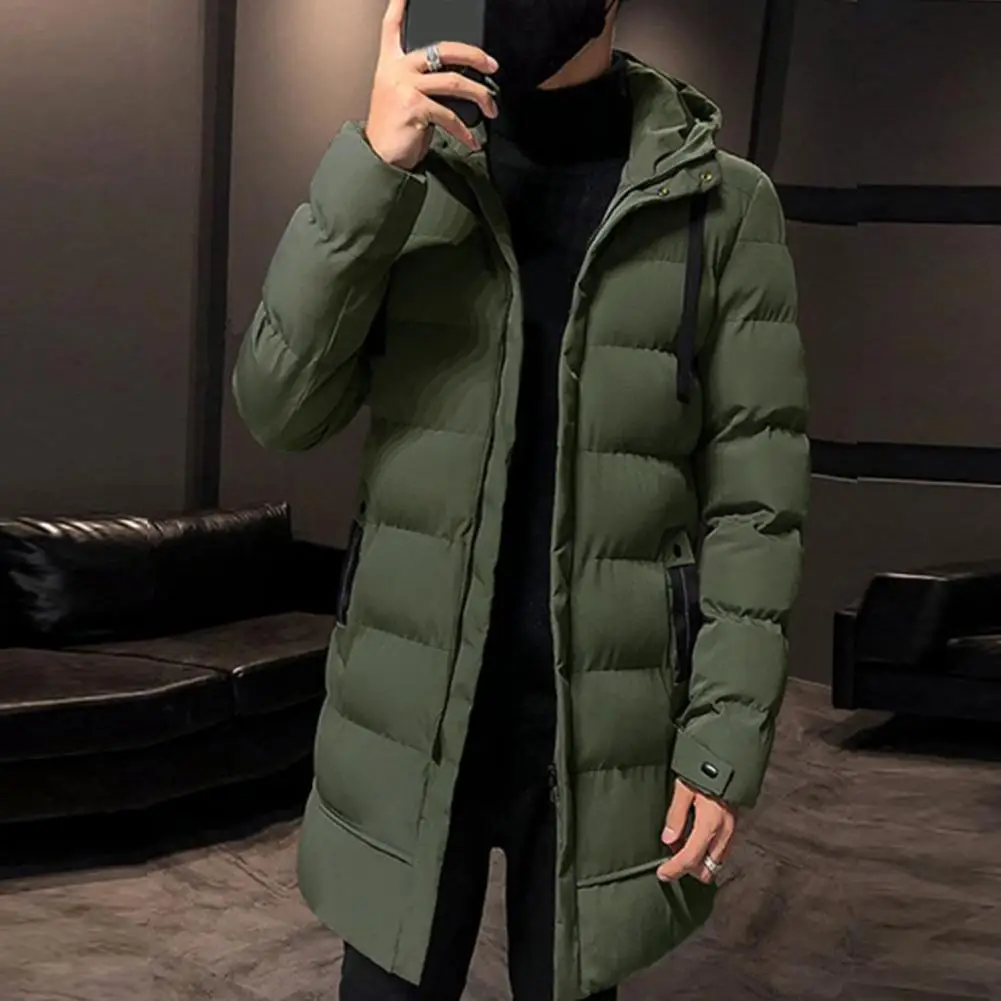 Hooded Coat Hood Male Windproof Thicken Pockets Jacket   Men Jacket  Streetwear