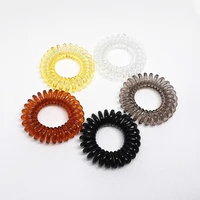 hot selling 3 8cm black telephone wire hair ring european and american style hair rope headwear ins personality hair tie