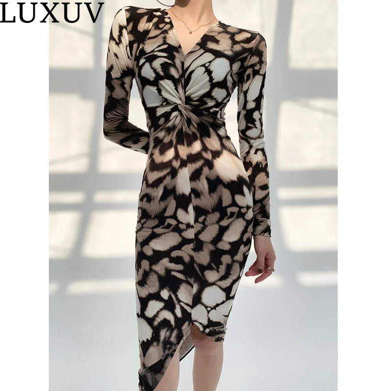 

LUXUV Women's Clothing Tunic Sundress Evening Elasticity Dress Shirt Ceremony Boho Suit Bodycon Bridesmaid Formal Slim Sexy