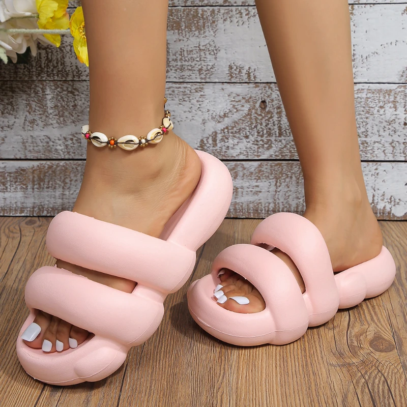 

Women's Platform Slippers 2023 Summer New Soft Sole EVA Non-slip Bathroom Slides Shoes for Women Fashion Ladies Casual Shoes