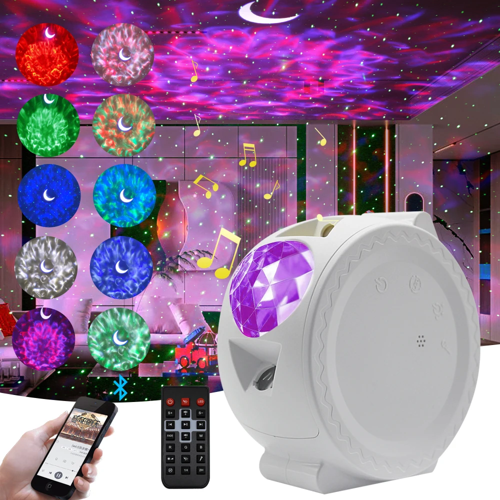 Three-in-one bluetooth remote control smart water pattern star light home children's gift light Christmas atmosphere light