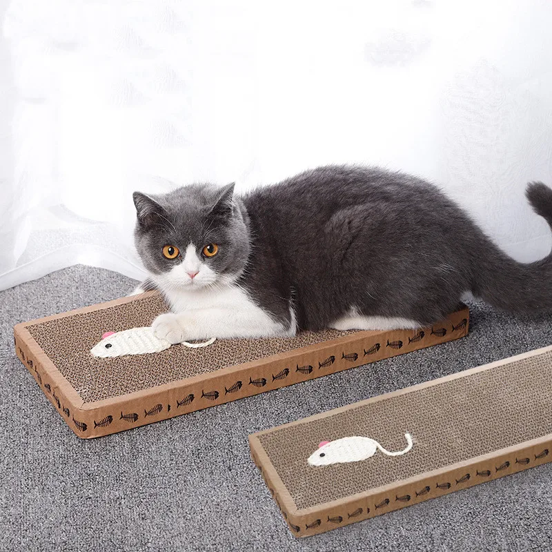 

Pet Cat Scratch Board Mat Furniture Protector Claw Cardboard Corrugated Kitten Scrapers Cat Supplies Accessories חתולים אבזרים